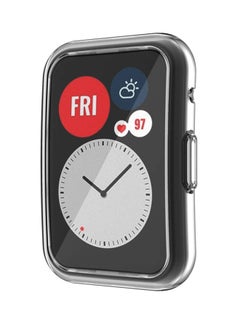FITME 3-Pieces of Full Cover for Huawei Watch Fit 5x4x1.20cm Clear/Grey/Black  - Image 5
