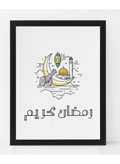 Ramadan Kareem Poster With Frame Multicolour 30x40cm - v1617523383/N45753686A_1