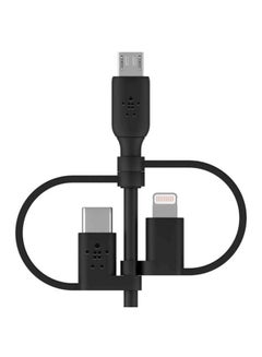 belkin MFi Certified Universal Cable (3in1 USBC Lightning MicroUSB Charging Cable) Charge Smartphones Tablets Power Banks and more (33ft1m) Black  - Image 2