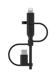 belkin MFi Certified Universal Cable (3in1 USBC Lightning MicroUSB Charging Cable) Charge Smartphones Tablets Power Banks and more (33ft1m) Black  - Image 3