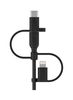 MFi Certified Universal Cable (3in1 USBC Lightning MicroUSB Charging Cable) Charge Smartphones Tablets Power Banks and more (33ft1m) Black - v1617529753/N45405374A_4