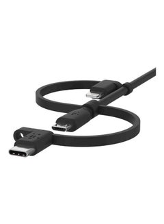 MFi Certified Universal Cable (3in1 USBC Lightning MicroUSB Charging Cable) Charge Smartphones Tablets Power Banks and more (33ft1m) Black - v1617529753/N45405374A_5