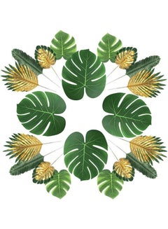 Party with Emma 66-Piece Artificial  Palm And Tropical Leaves Green  - Image 1