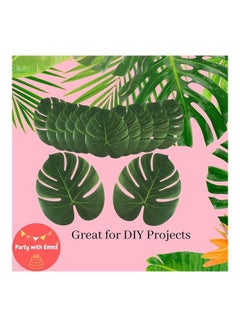 Party with Emma 66-Piece Artificial  Palm And Tropical Leaves Green  - Image 3
