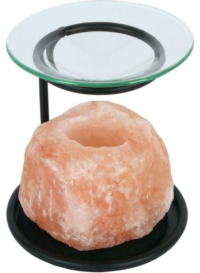 Salt Lamp Oil Burner Candle Holder Beige 