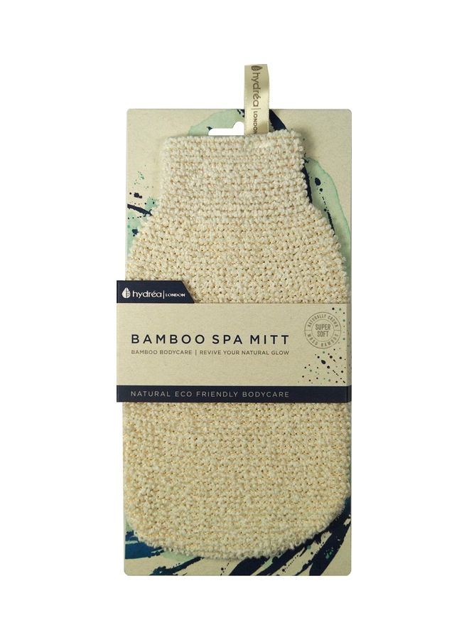 Hydrea London Bamboo Spa Exfoliating Mitt Brown 10grams - Image 2