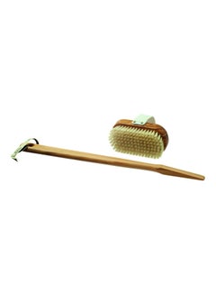Hydrea London Olive Wood Bath Brush Brown/Beige 50grams  - Image 1