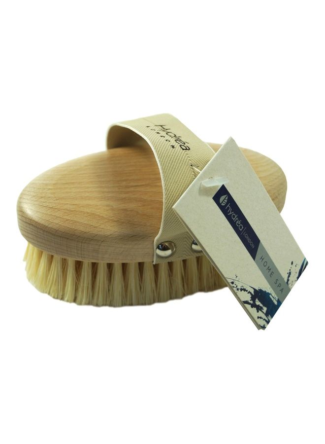 Hydrea London Professional Dry Skin Body Brush with Cactus Bristle Beige 20grams - Image 1