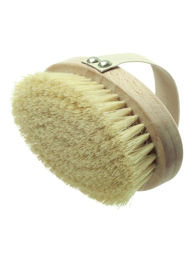 Hydrea London Professional Dry Skin Body Brush with Cactus Bristle Beige 20grams - Image 2