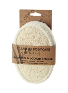 Hydrea London Natural Bamboo and Loofah Sponge White 20grams 