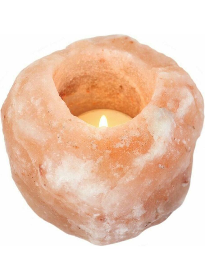Single Salt Candle Holder Beige 