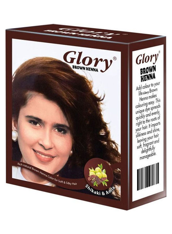 Glory Henna Hair Color box*6pice Brown 10grams 