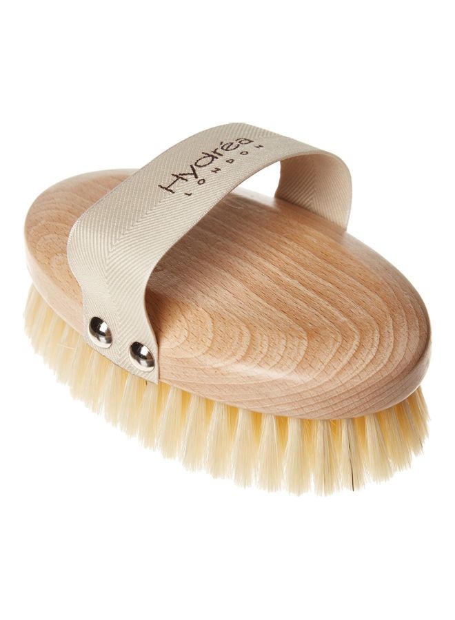 Hydrea London Body Brush with Natural Bristles Beige 50grams - Image 1