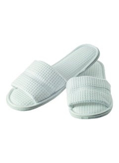 Hydrea London Waffle Cotton Bathroom Slipper White 200grams 