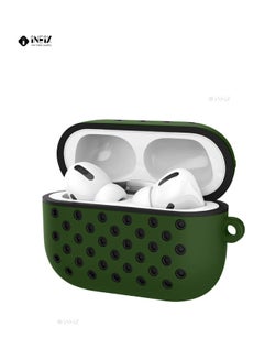INEIX Double Layer Case Cover For Apple AirPods Pro Green/Black  - Image 2