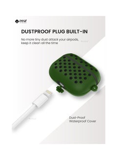INEIX Double Layer Case Cover For Apple AirPods Pro Green/Black  - Image 5
