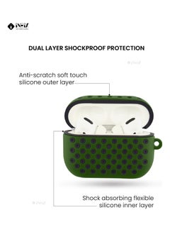 INEIX Double Layer Case Cover For Apple AirPods Pro Green/Black  - Image 4