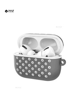 INEIX Double Layer Case Cover For Apple AirPods Pro Grey/White  - Image 2
