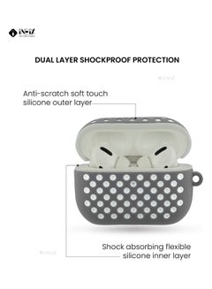 INEIX Double Layer Case Cover For Apple AirPods Pro Grey/White  - Image 4