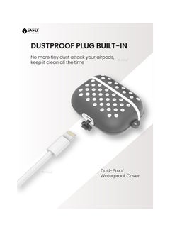INEIX Double Layer Case Cover For Apple AirPods Pro Grey/White  - Image 5