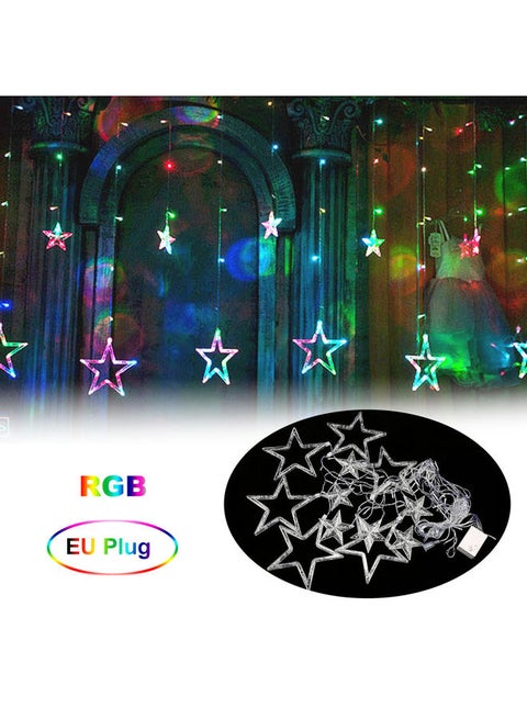 Star Curtain Light 8 Modes LED String RGB Lights Multicolour