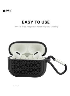 INEIX Textured Designer Case Cover  For Apple AirPods Pro Black  - Image 2