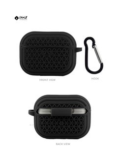 INEIX Textured Designer Case Cover  For Apple AirPods Pro Black  - Image 3