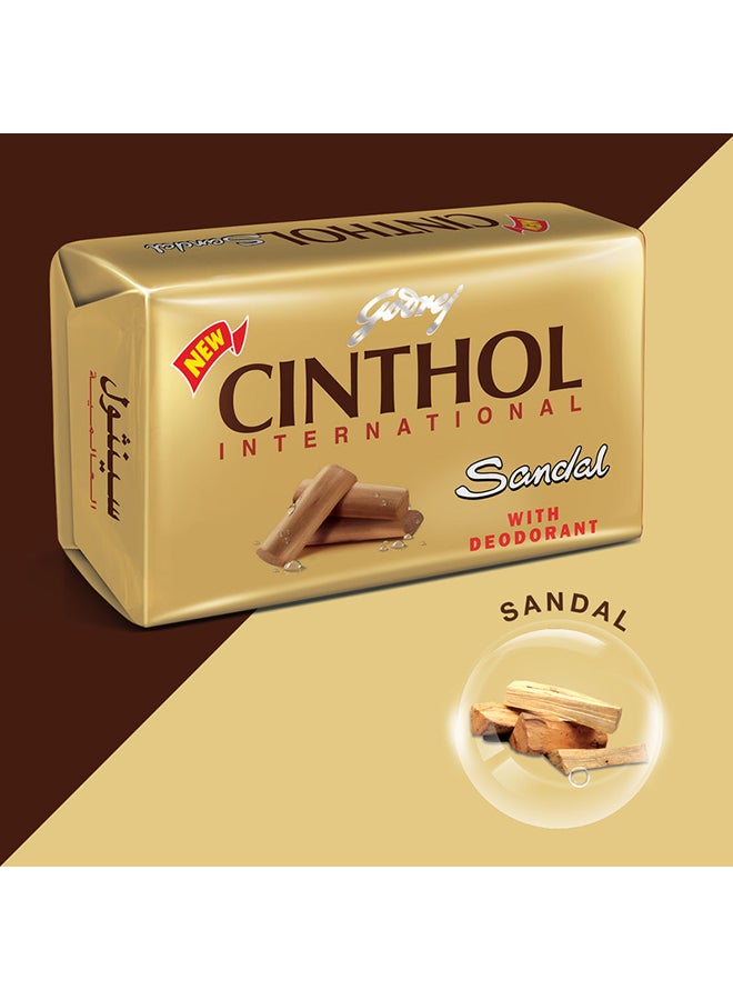 سينثول 4 قطع صابون استحمام بخلاصة الصندل للحماية من الجراثيم القطعة 175 جم - Image 2