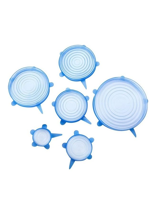 Generic 6-Piece Urban Utility Silicone Stretch Lid Bowl Cover Blue Standard  - Image 1