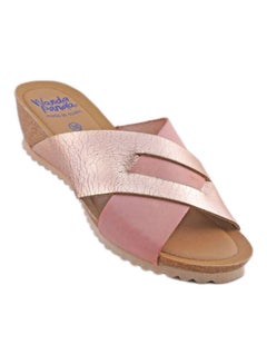 Comfortable Slip On Casual Sandals Rose Gold