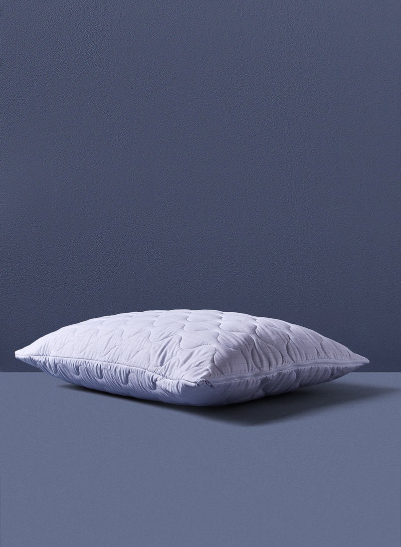 Noon East 2-Piece Pure Home Anti Stress Waterproof Pillow Protector Set White Standard Size - Image 2