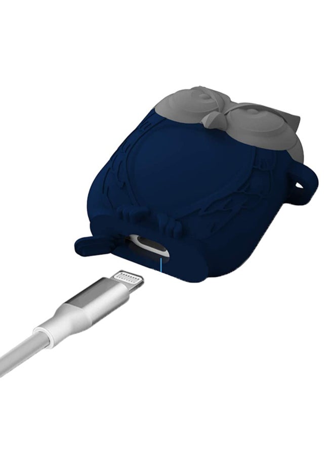 Cool Baby - Cute Owl Protective Case For Apple AirPods Blue/White - Image 1