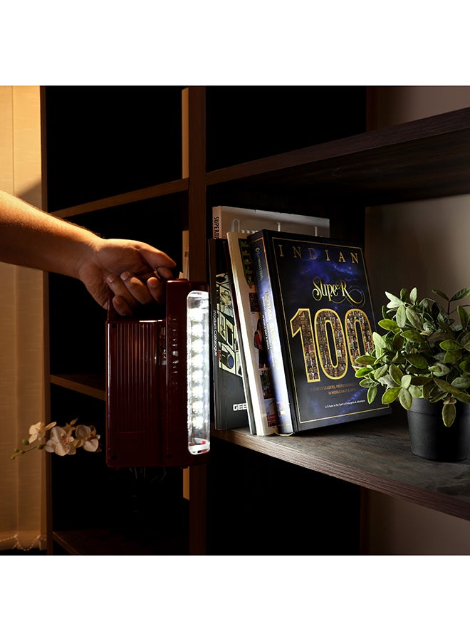 كريبتون - مصباح إضاءة LED قابل لإعادة الشحن مع مصباح يدوي مارون/الأسود 60x30x20سم - Image 1