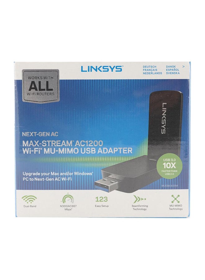 لينكسيس محول لاسلكي AC1200 ثنائي الموجات بمنفذ USB أسود - Image 3