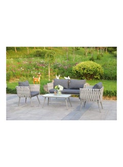 Comfortable Sofa Set With Table Grey