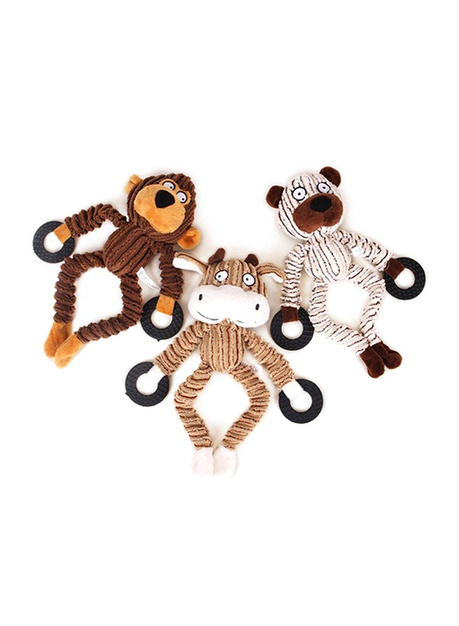 لعبة مضغ تصدر أصواتاً لتنظيف الأسنان بمقاومة للعض متعدد الألوان 25x22x5سم - Image 1