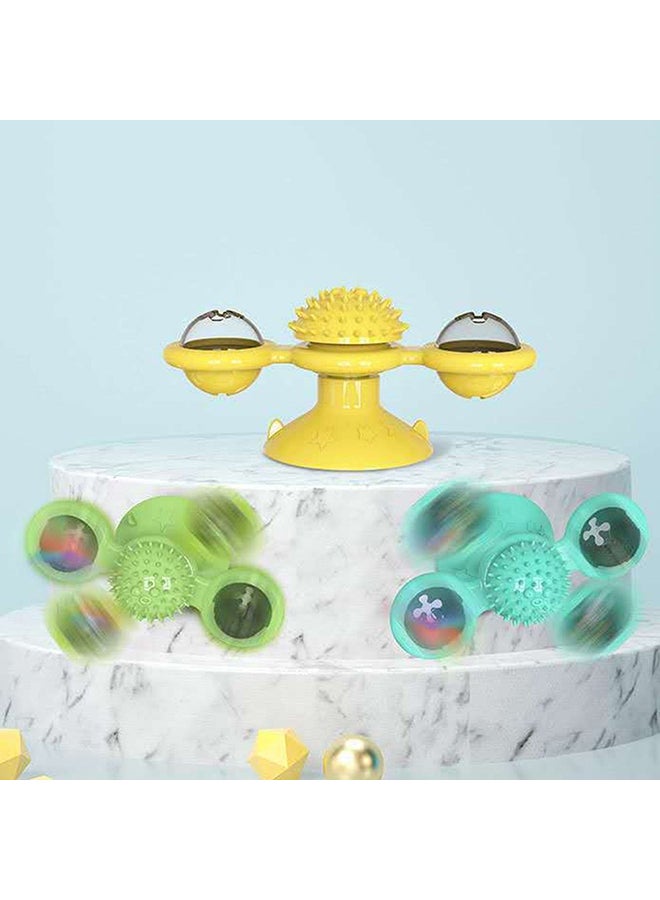 Lighting Rotated Windmill Pet Friction Tools Playing Toy Yellow 15.8x7.4x6.9cm - Image 3