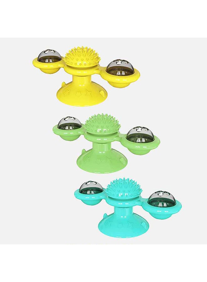 Lighting Rotated Windmill Pet Friction Tools Playing Toy Yellow 15.8x7.4x6.9cm - Image 5