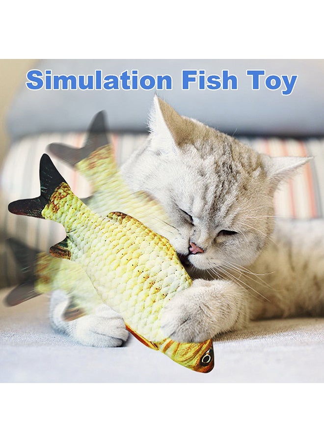 Realistic Electric Moving Kicker Simulation Fish Toy Gold 30x15x2cm - Image 1