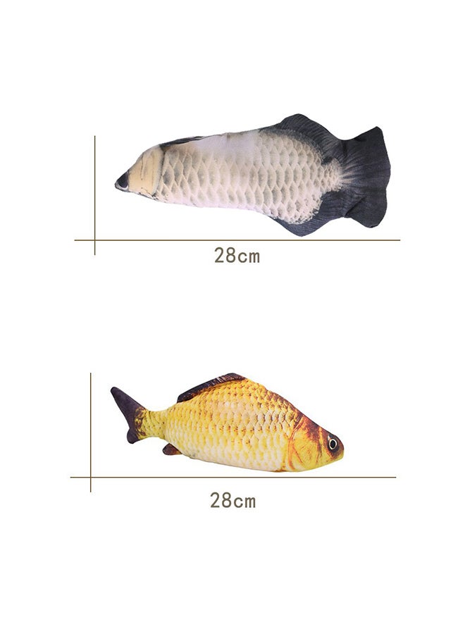 Realistic Electric Moving Kicker Simulation Fish Toy Gold 30x15x2cm - Image 3