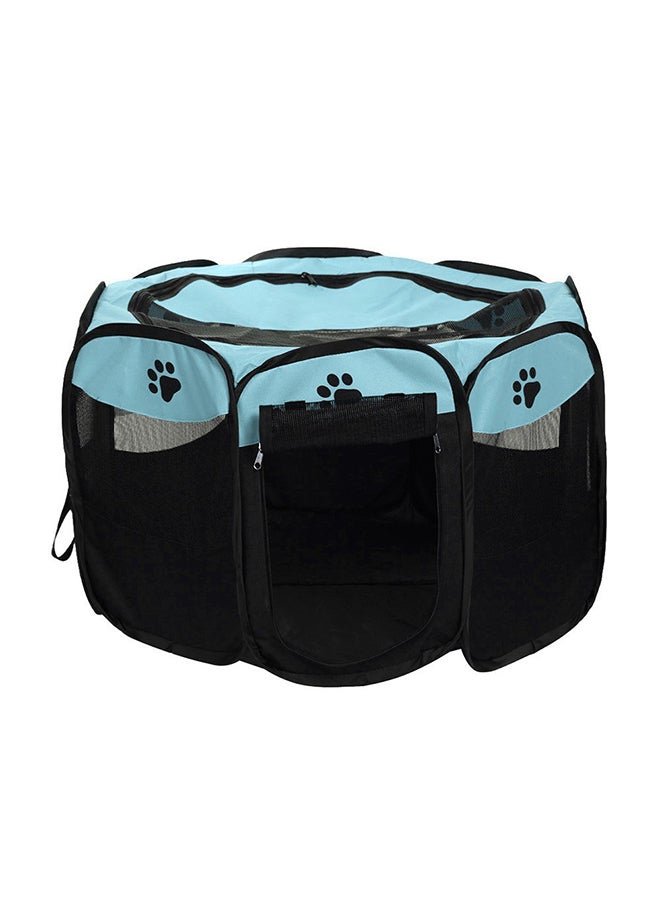 ساحة لعب محمولة قابلة للطي ومقاومة للماء للحيوانات الأليفة أزرق سماوي /أسود 45x33x4سم - Image 1