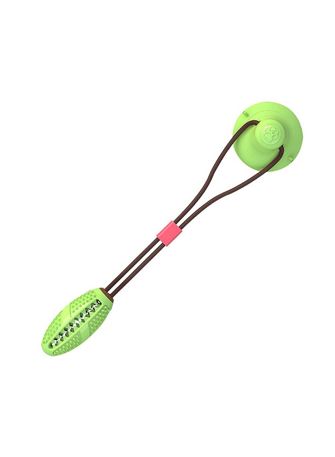 Generic Molar Bite Ball Feeder Interactive Tug Toy With Suction Cup For Teeth Cleaning Green/Black 16x12x12cm  - Image 4
