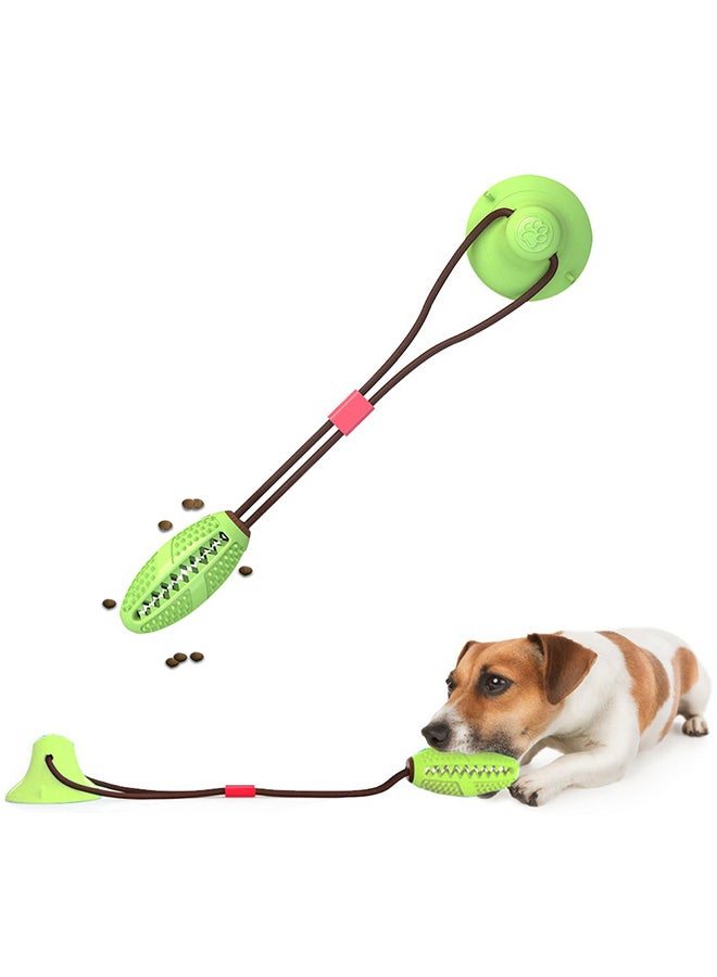 Generic Molar Bite Ball Feeder Interactive Tug Toy With Suction Cup For Teeth Cleaning Green/Black 16x12x12cm  - Image 5