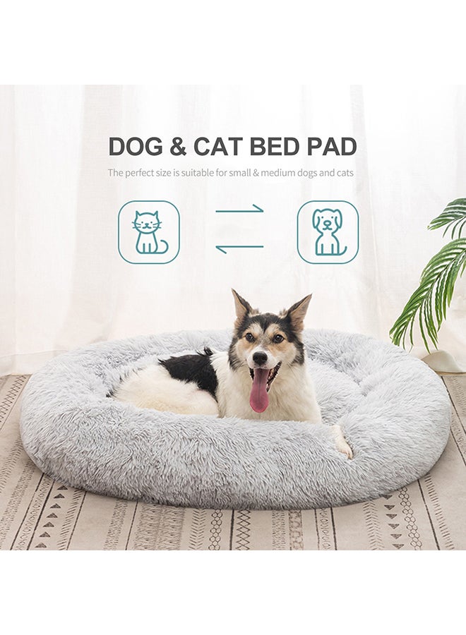 Soft Washable Self Warming Cushion Bed With Anti Slip Bottom Light Grey 55x50x3.5cm - Image 2