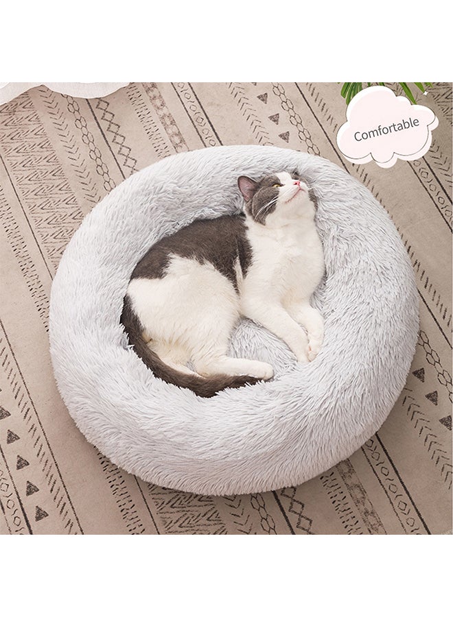 Soft Washable Self Warming Cushion Bed With Anti Slip Bottom Light Grey 55x50x3.5cm - Image 5