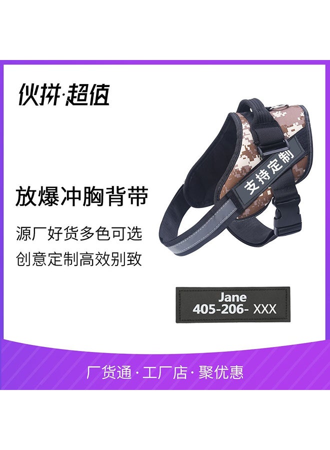 حزام صدر كروس بوردر مضاد للانفجار طراز K9 لحبل الجرّ متعدد الألوان - Image 2