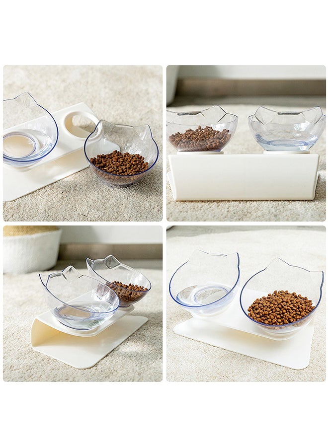 Double Feeder Neck Protection Bowl Clear 27x15x13.5cm - Image 4