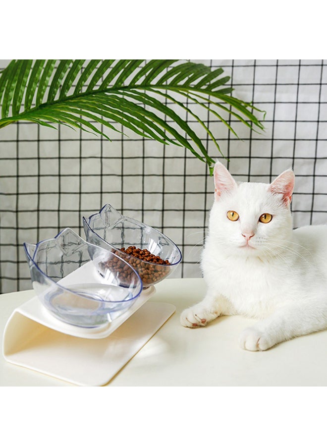 Double Feeder Neck Protection Bowl Clear 27x15x13.5cm - Image 5