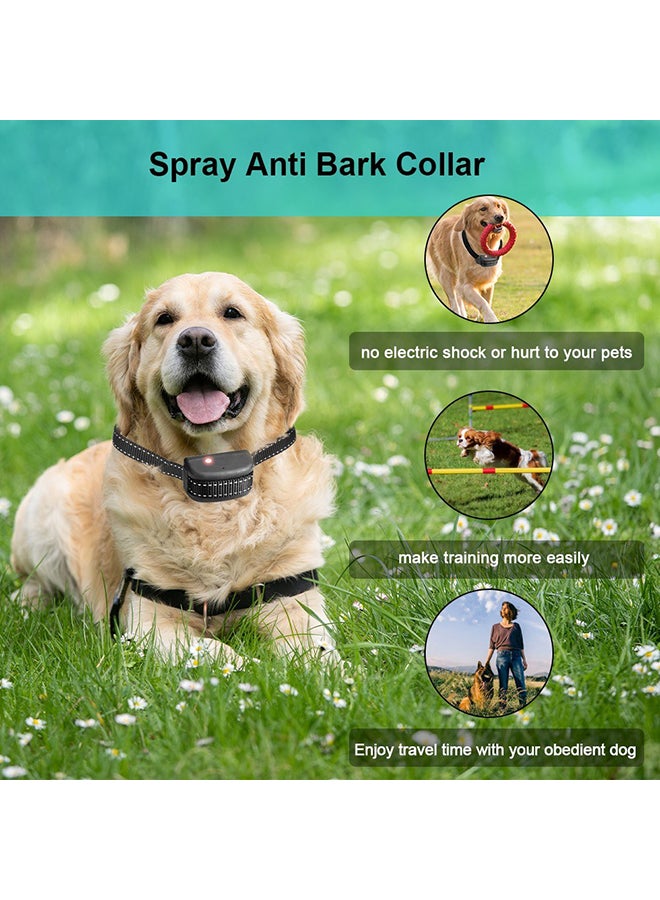 Anti Bark Rechargeable Collar Spary No shock and Safe Humane Black 9.6x7.7x5.2cm - Image 2