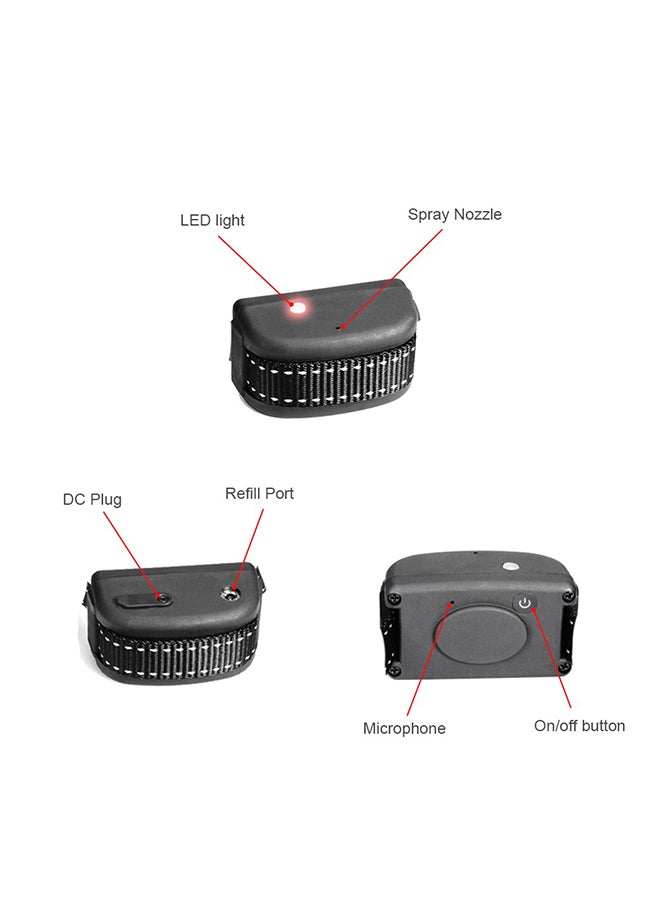 Anti Bark Rechargeable Collar Spary No shock and Safe Humane Black 9.6x7.7x5.2cm - Image 5